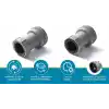 Bestway Flowclear Yer Üstü Filtre Pompası Havuz Hortumu Adaptörü, Hortum Çapı 1,5 (38 mm) Ölçer ve 1,25 (32 mm) Çaplı Havuz Vanalarına Bağlanır