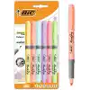 BIC Intensity Highlighter Grip Pastel Marker Fosforlu Kalem 6lı Blister, Su Bazlı Mürekkep, 6 Pastel Renk, Kauçuk Tutaçlı