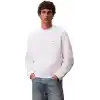 Calvin Klein Ls Eu 350Terry Badge Cn Bisiklet Yaka Sweatshirt, LV04RC273GUB1