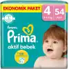 Prima Bebek Bezi Aktif Bebek 4 Beden 54 Adet Fırsat Paketi