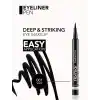 Eyeliner Pen Yüksek Pigmentli & Yarı Mat Bitişli Keçe Uçlu Likit Göz Kalemi