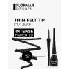 Flormar Yoğun Pigmentli Ince Keçe Fırçalı Yarı Mat Dipliner (SİYAH) - Dipliner-000black-8690604330003