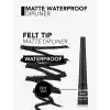 Flormar Suya Dayanıklı Mat Dipliner (SİYAH) - Waterproof Dipliner - 001 Black - 8690604536481
