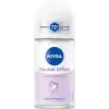 NIVEA Kadın Roll-on Deodorant Double Effect 50ml, 72 Saat Anti-perspirant Koruma, Alkolsüz, Pürüzsüz Koltuk Altı