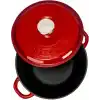 LAVA Döküm Yuvarlak Tencere Döküm Demir Kapak New Heritage Serisi Çap 26cm. Kırmızı