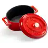 Lava Metal Oval Mini Tencere, Kırmızı