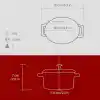 Lava Metal Oval Mini Tencere, Kırmızı