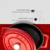 Lava Metal Oval Mini Tencere, Kırmızı