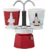 Bialetti - Set Mini Express: Ocak Üstü Espresso Pişirici + 2 Cups - Magrite Serisi