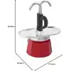 Bialetti - Set Mini Express: Ocak Üstü Espresso Pişirici + 2 Cups - Magrite Serisi