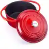 Lava Metal Heritage Serisi - Döküm Tencere, Yuvarlak, 20 cm, Kırmızı