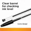 BIC Cristal Medium Tükenmez Kalem Siyah 50li Kutu, 1.0 mm Orta Kalınlıkta Uç, Şeffaf Gövde, Delikli Kapak