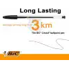 BIC Cristal Medium Tükenmez Kalem Siyah 50li Kutu, 1.0 mm Orta Kalınlıkta Uç, Şeffaf Gövde, Delikli Kapak