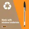 BIC Cristal Medium Tükenmez Kalem Siyah 50li Kutu, 1.0 mm Orta Kalınlıkta Uç, Şeffaf Gövde, Delikli Kapak