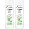Clear Women Kepeğe Karşı Etkili Şampuan Bitkisel Sentez Aloe Vera & Çay Ağacı Yağı 350 ml 2li paket