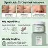 Maruderm Glikolik Asit%5 Gözenek Arındırıcı ve Cilt Tonu Eşitleyici Kil Maskesi – Vegan, Pürüzsüz ve Nemlendirici Arındırıcı Maske, 100 ML
