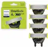 Philips Norelco OneBlade 360 Bıçaklar, OneBlade Elektrikli Tıraş Makinesi ve Düzeltici için Orijinal Yedek Bıçaklar, 4lü Paket, QP440/80