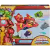 Disney Jr. Series Marvels Iron Man and his Awesome Friends Ultimate Dev Boyutlu Zırh Iron Jet Oyuncak Seti, 7,6 cm Aksiyon Figürleri, Zırh Kostümleri, Araç