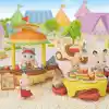 EPOCH Sylvanian Families Hamburger Standı Oyuncak Seti, Çok Renkli, Plastik, Latte Kedi Baba Figürü Dahil