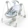 Ingenuity ConvertMe 2si 1 Arada Kompakt Taşınabilir Bebek Salıncağı ve Bebek Koltuğu, Pille Çalışan Titreşimler, Otomatik Sallanma, Doğa Sesleri - Nash