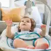 Ingenuity ConvertMe 2si 1 Arada Kompakt Taşınabilir Bebek Salıncağı ve Bebek Koltuğu, Pille Çalışan Titreşimler, Otomatik Sallanma, Doğa Sesleri - Nash
