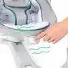 Ingenuity ConvertMe 2si 1 Arada Kompakt Taşınabilir Bebek Salıncağı ve Bebek Koltuğu, Pille Çalışan Titreşimler, Otomatik Sallanma, Doğa Sesleri - Nash
