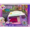 POLLY POCKET™ Muhteşem Karavan Polly Pocket Muhteşem Karavan, bebek ve evcil hayvan oyun seti, kamp ve yiyecek temalı aksesuarlar, seyahat oyuncağı JCC32