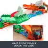 Hot Wheels Monster Trucks oyun seti ve 1:64 ölçekli Mega-Wrex, tahterevalli köprüde akrobasi ve yarış eğlencesi, Timsah ile Muhteşem Aksiyon Oyun Seti, JJN45