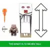 Mattel Minecraft Filmden ilham alan aksiyon figürü seti, ışıklar, sesler ve ateş topu fırlatma özelliğiyle balon figürü, fırlatıcı ve disk, piglin savaşçısı, JFB69