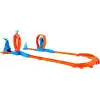 Hot Wheels oyuncak araba ve pist seti, üçlü çember paketi, 1:64 ölçekli araç, üç çemberli pist parçaları, kolayca birleştirilebilen pistler ve adaptörler, JDW39