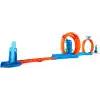 Hot Wheels oyuncak araba ve pist seti, üçlü çember paketi, 1:64 ölçekli araç, üç çemberli pist parçaları, kolayca birleştirilebilen pistler ve adaptörler, JDW39