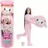 Barbie Cutie Reveal bebek ve aksesuarları, Yumuşak Dostlar Serisi kuzucuk, renk değişimi ve mini evcil hayvan dahil 10 sürpriz, JJP66