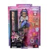 Mavi bluzu ve siyah şortuyla Monster High Robecca Steam bebek, evcil penguen Kaptan Penny ve uçuş gözlüğü ile çanta gibi 7 aksesuar, JMB81