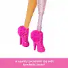 BARBIE STİL İKONU™ Bebek - Işıltılı Protez Bacaklı Klasik Barbie tarzındaki pembe bluz ve etek takımıyla protez bacaklı ve siyah saçlı Barbie Stil İkonu bebek (2) HYV26