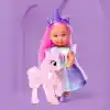 Simba, 105733728, Evi Love Unicorn Arkadaşım, Unicorn Figürü ve Özel Küçük Ahır, Çeşitli Aksesuarlar, Saç Bantlı Tatlı Bir Unicorn Elbisesi İle Birlikte, 12cm