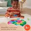 Fisher-Price Ahşap Mandala Yapboz Yürüme çağındaki çocuklar için 40 ahşap parçadan oluşan Fisher-Price Geometrik Mandala Yapboz Blokları HXT94