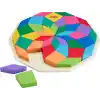 Fisher-Price Ahşap Mandala Yapboz Yürüme çağındaki çocuklar için 40 ahşap parçadan oluşan Fisher-Price Geometrik Mandala Yapboz Blokları HXT94