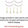 Beistle S52301AZ2 Destek Çubuğu, Plastik, Kırmızı/Altın