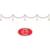 Beistle S52301AZ2 Destek Çubuğu, Plastik, Kırmızı/Altın