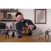 2026 yapımı filmden uyarlanmış Masters of the Universe Chronicles 1:12 ölçekli Battle Cat aksiyon figürü, cam gözler ve eklemli çene, eyerli ve zırhlı kaplan, JKJ32