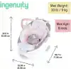 Ingenuity RahatlatıcıAna Kucağı, Sesler ve Titreşimler, 0-6 Ay, 9 kgya Kadar - Flora the Unicorn (Pembe)