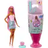 Barbie Pop Reveal Serisi bebek ve aksesuar seti, Atıştırmalık Serisi, Lolipop Düşkünü Şeker Kız ve evcil hayvanı, renk değişimi dahil 8 sürpriz, JFY62
