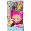 Polly Pocket bebek ve evcil hayvan oyun seti, Sevimli Ayıcık mini oyun seti, anahtarlık ve pelüş, meyve temalı aksesuarlar ve tılsımlar, JKC79