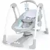 Ingenuity ConvertMe 2si 1 Arada Kompakt Taşınabilir Bebek Salıncağı ve Bebek Koltuğu, Akülü Titreşimler, Otomatik Sallanma, Doğa Sesleri - 9 kga kadar