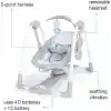 Ingenuity ConvertMe 2si 1 Arada Kompakt Taşınabilir Bebek Salıncağı ve Bebek Koltuğu, Akülü Titreşimler, Otomatik Sallanma, Doğa Sesleri - 9 kga kadar