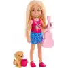 Barbie Chelsea Aile ve Dostlar Doğa Maceraları oyun seti, küçük sarışın bebek, oyuncak köpekçik ve 5ten fazla kamp aksesuarı, JJV61
