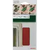 Bosch Home and Garden, Titreşimli Zımpara Kağıdı 10lu Set, 93, 185 mm 60/120/180 Kum 8 Delik, Gri