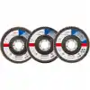 Bosch Professional 3 Adet Flap Disk Seti X431 Standard for Metal, Çelik ve Paslanmaz Çelik Taşlama için, Açılı, 115 mm, Kum Kalınlığı 40/60/80, Küçük Avuç Taşlama Makineleri için Uygundur