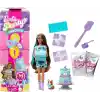 Barbie Parti Paketi bebek ve aksesuarlar, Minik Dostumun Doğum Günü serisi Parti Yıldızları seti ve renk değişimi ile pasta süsleme etkinliği dahil 10 sürpriz, JFG72