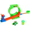 Hot Wheels Monster Trucks Mutant Kaosu Çemberde Yarış Oyun Seti, 1:64 ölçekli Wreckin Wolf, 110 gramlık Slime, 2 oynama şekli, JMK91